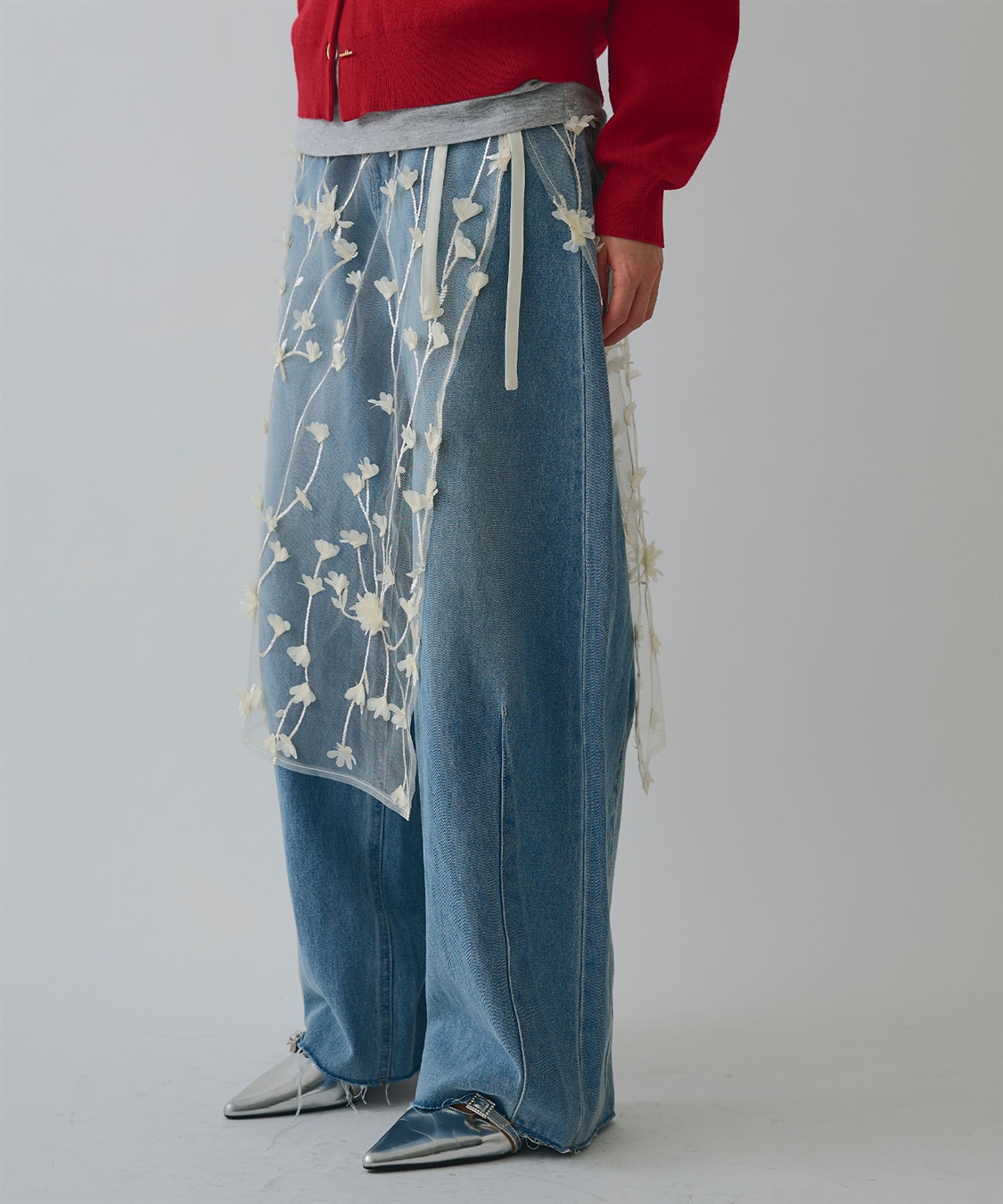 ELLEgirl フラワーモチーフラップスカート_sub_6