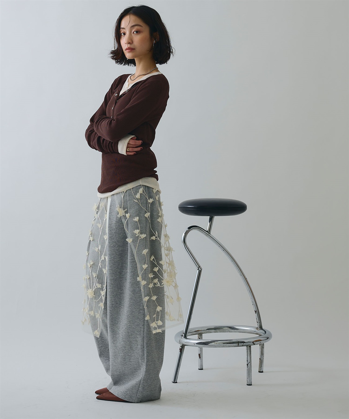 ELLEgirl フラワーモチーフラップスカート_sub_8