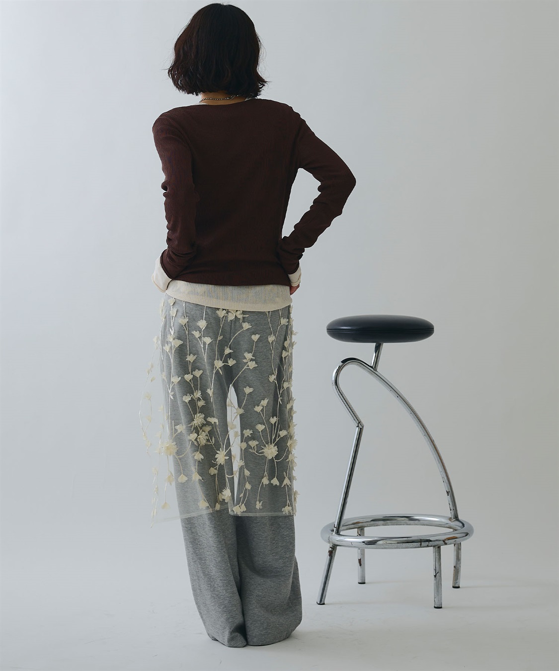 ELLEgirl フラワーモチーフラップスカート_sub_9