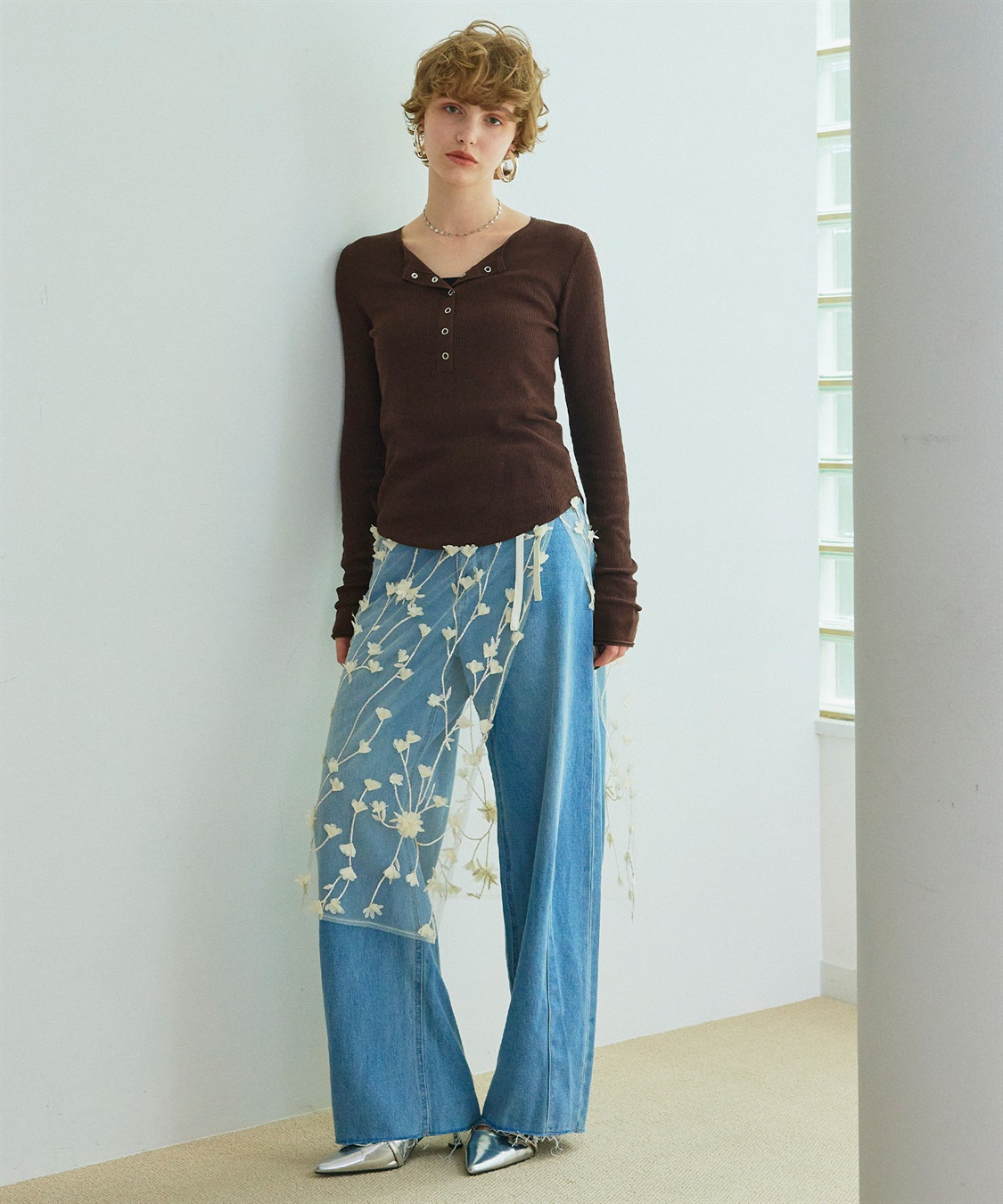 ELLEgirl フラワーモチーフラップスカート_sub_14