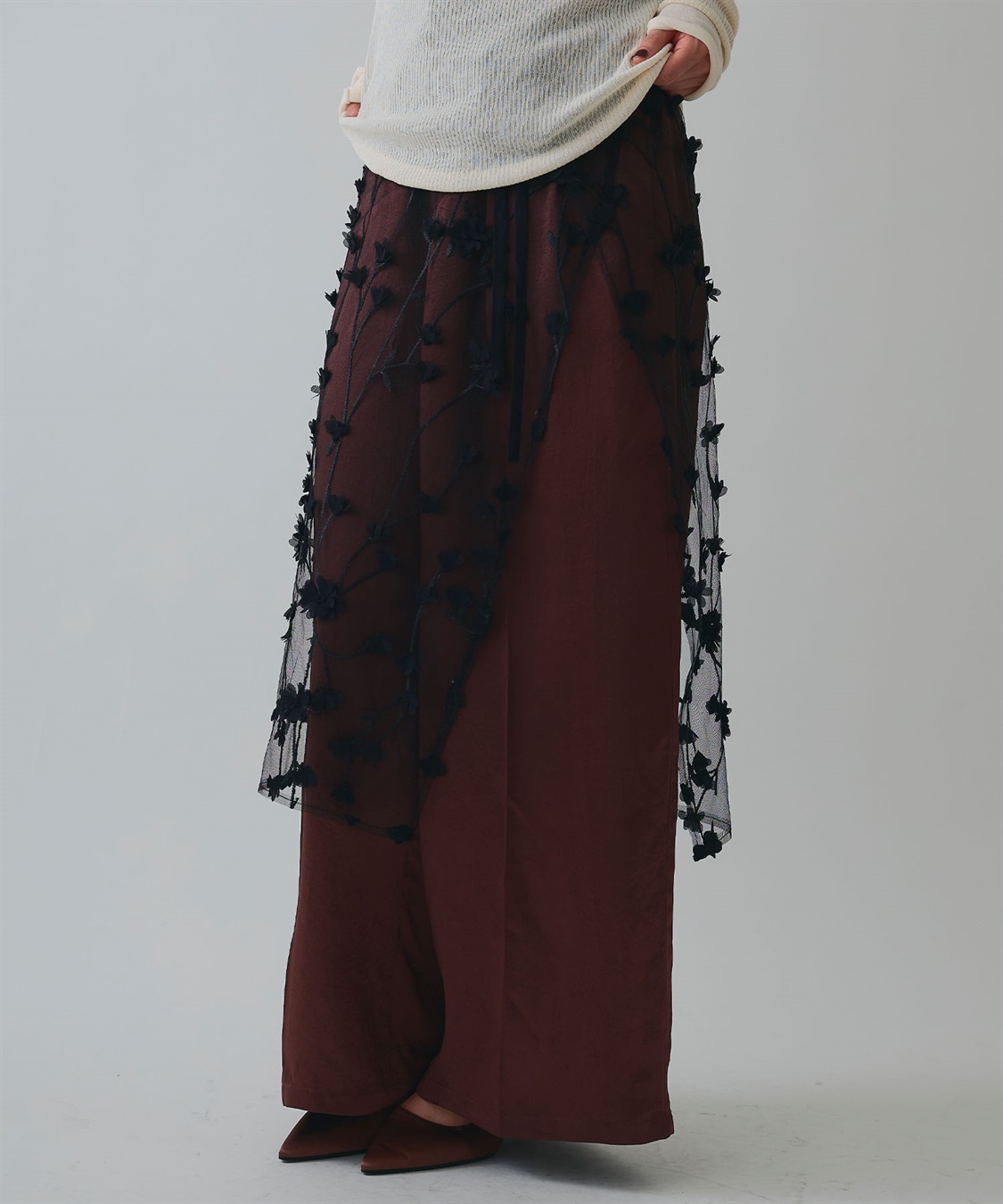 ELLEgirl フラワーモチーフラップスカート_sub_20