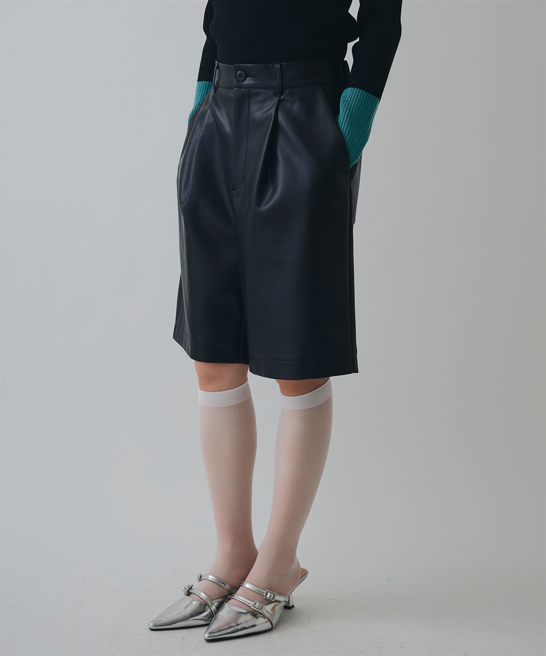 ELLEgirl ヴィーガンレザーハーフパンツ_sub_19