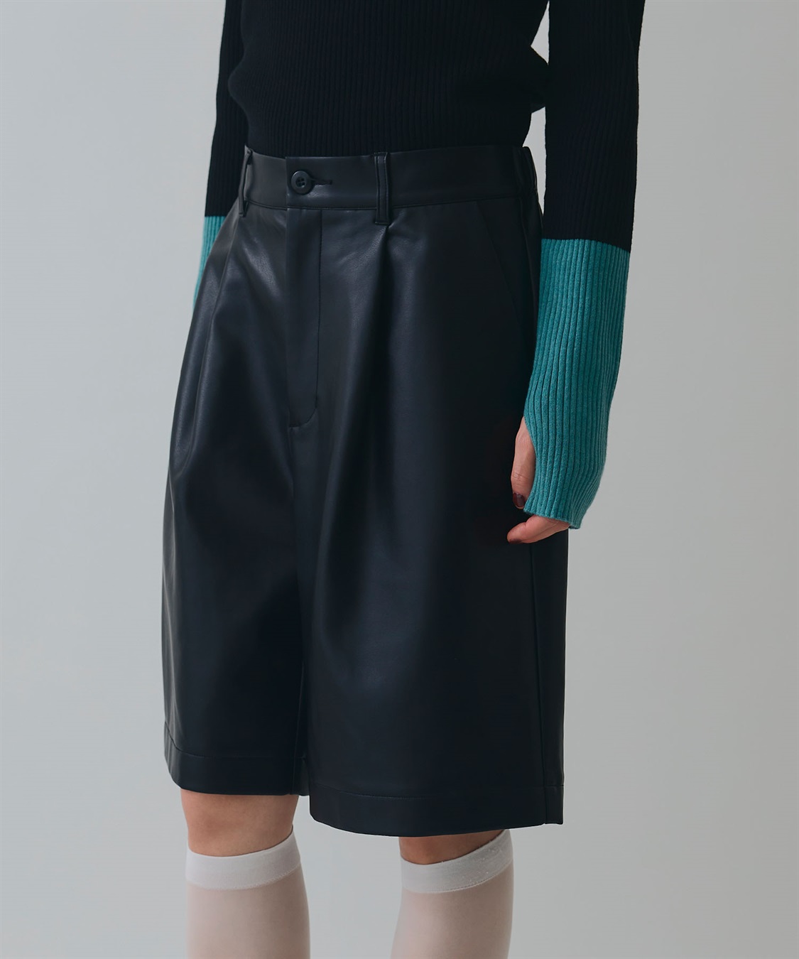 ELLEgirl ヴィーガンレザーハーフパンツ_sub_22