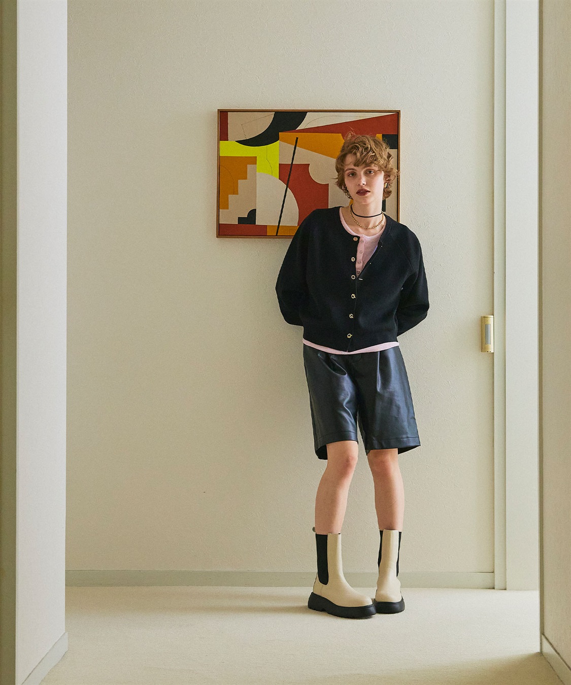 ELLEgirl ヴィーガンレザーハーフパンツ_sub_25