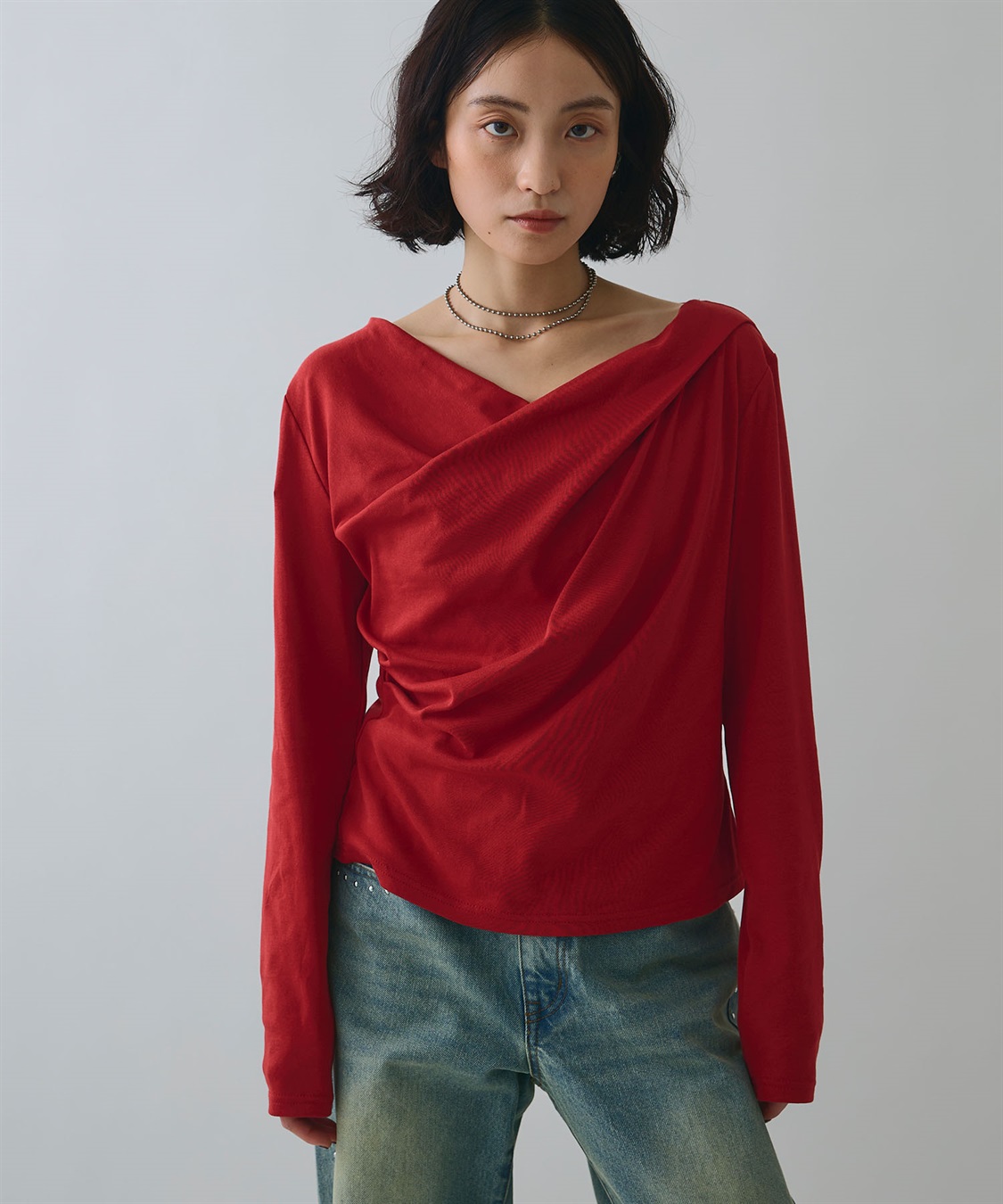 ドレープオフショルトップス ELLEgirl｜クロスプラス公式通販サイト