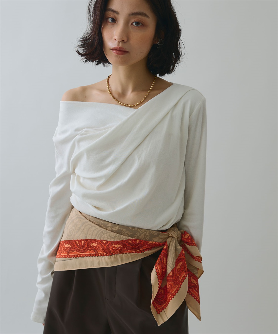 ELLEgirl ドレープオフショルトップス_sub_3