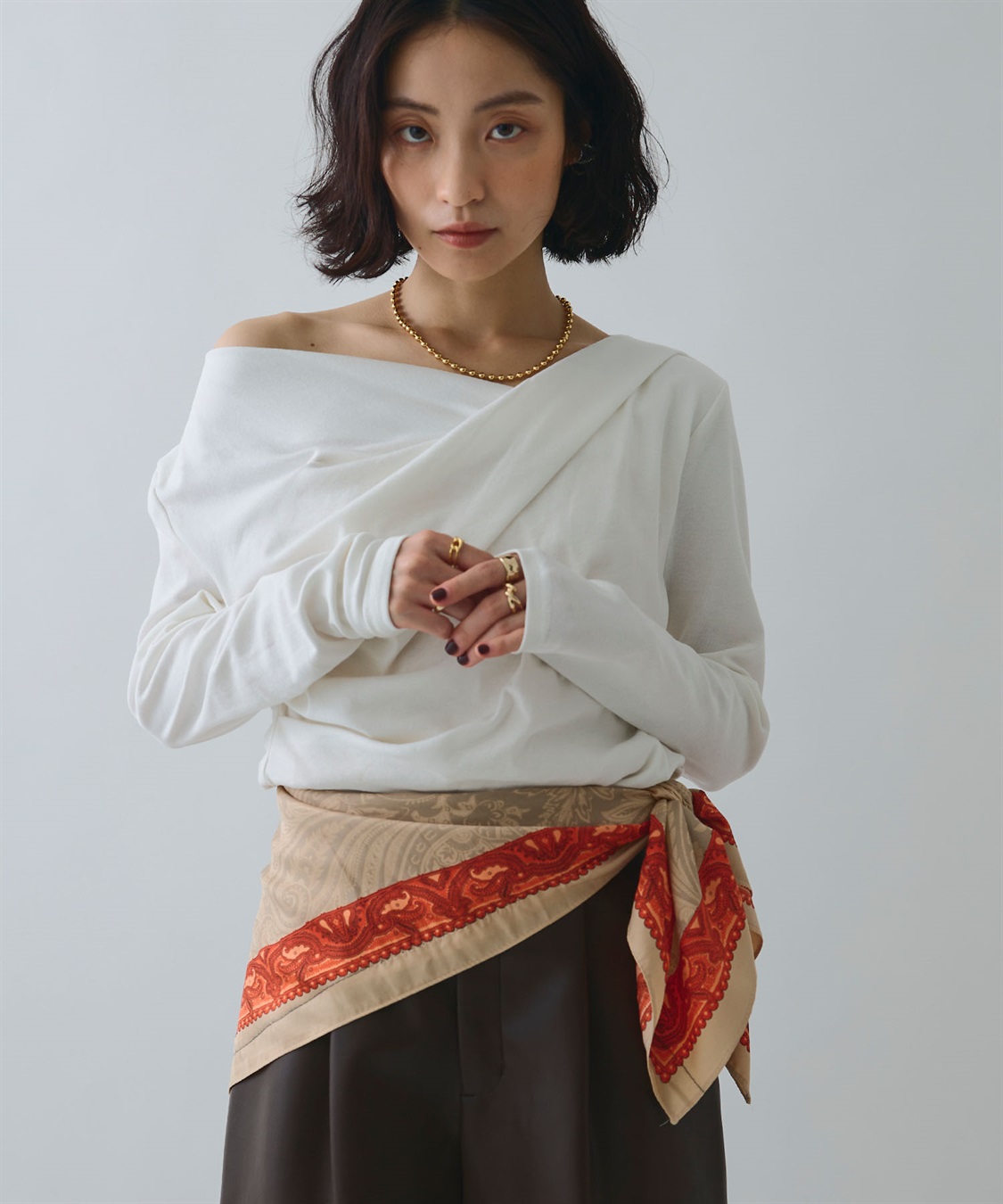 ELLEgirl ドレープオフショルトップス_sub_4