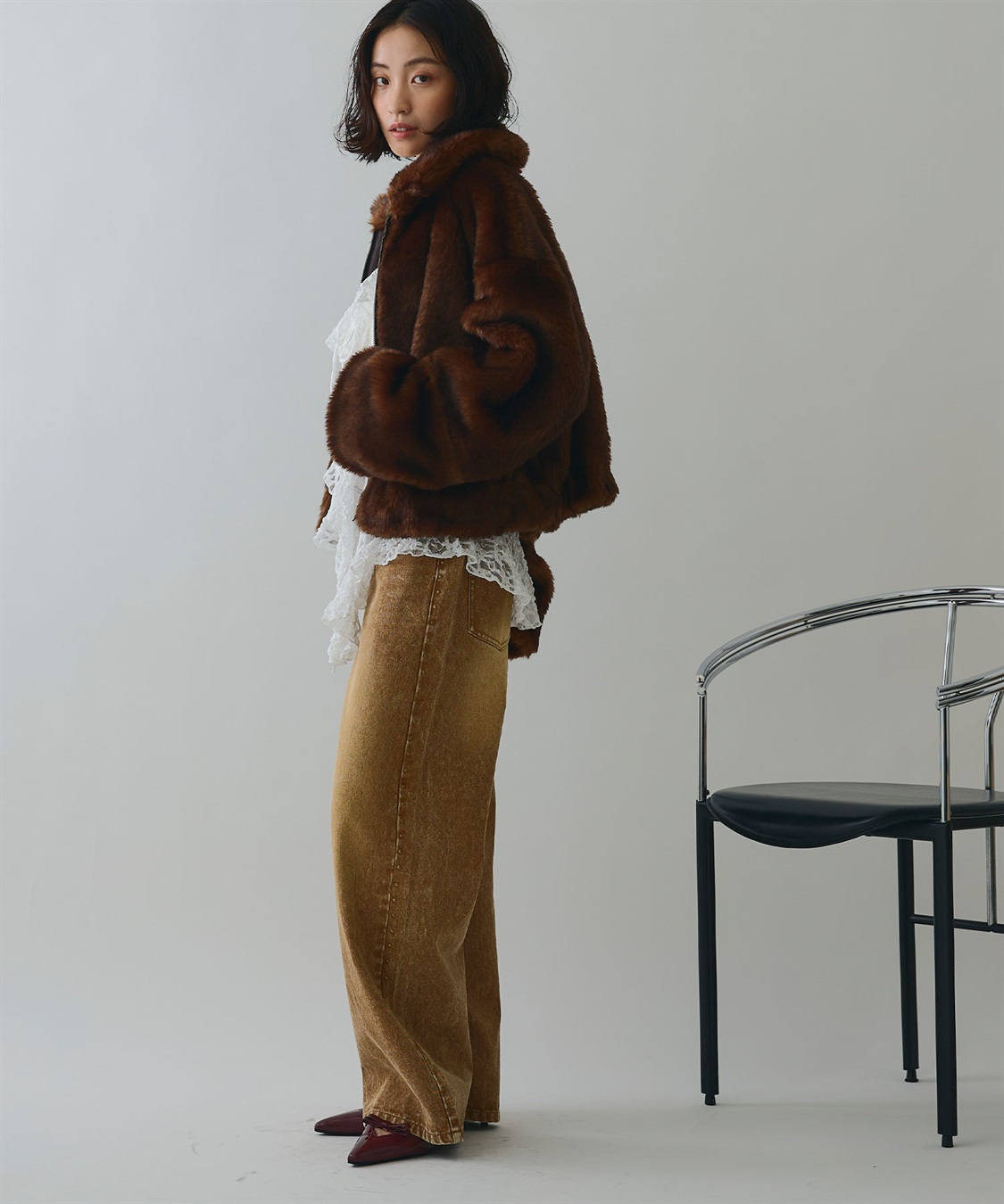 ELLEgirl スタッズデニムワイドパンツ_sub_4