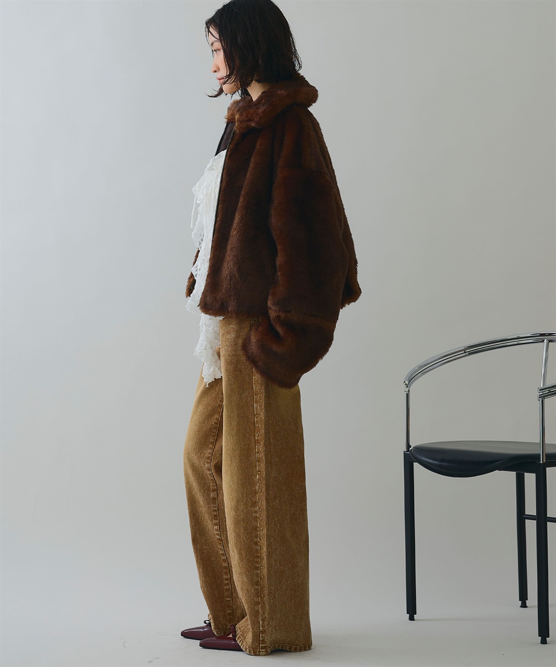 ELLEgirl スタッズデニムワイドパンツ_sub_5