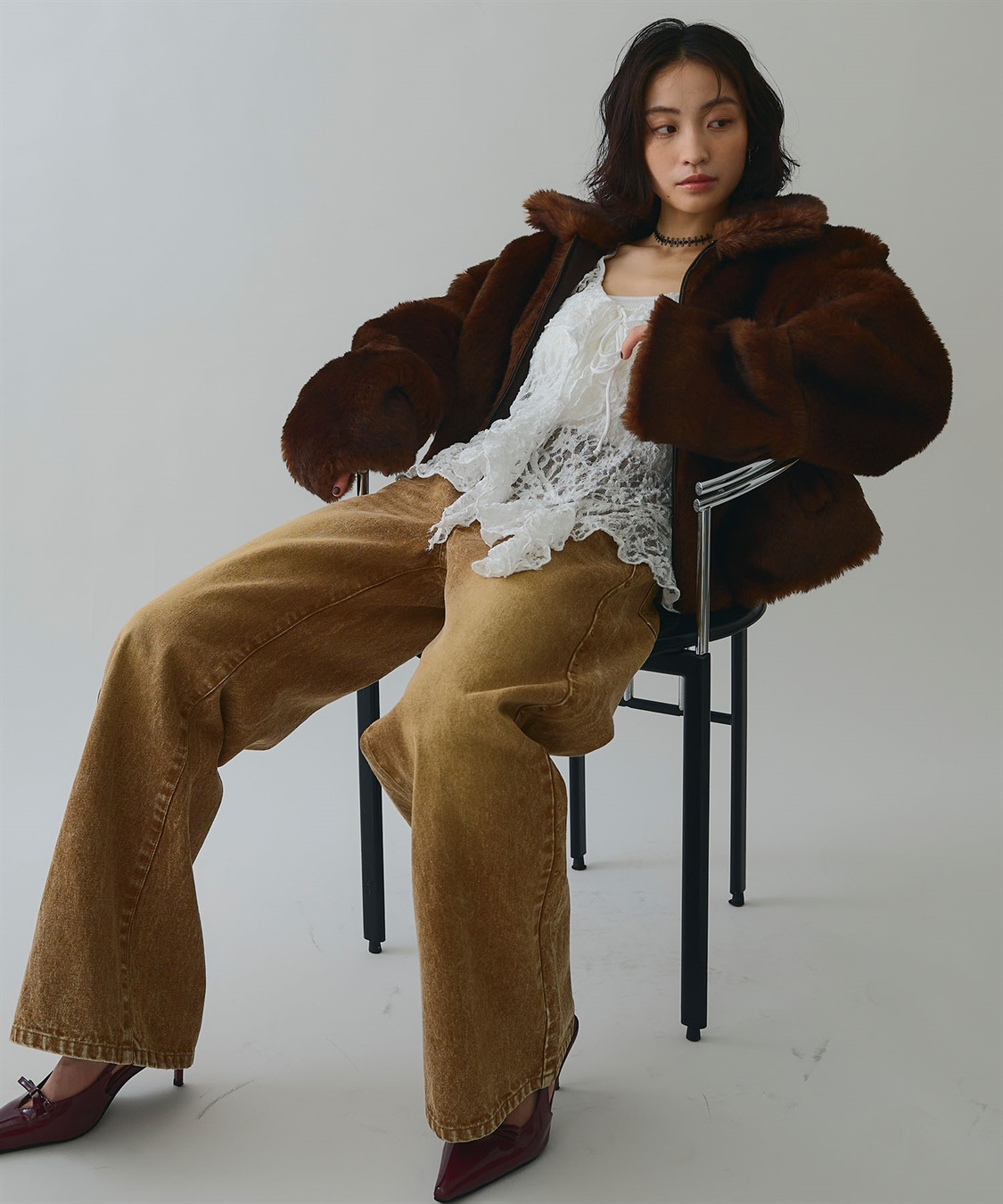 ELLEgirl スタッズデニムワイドパンツ_sub_9