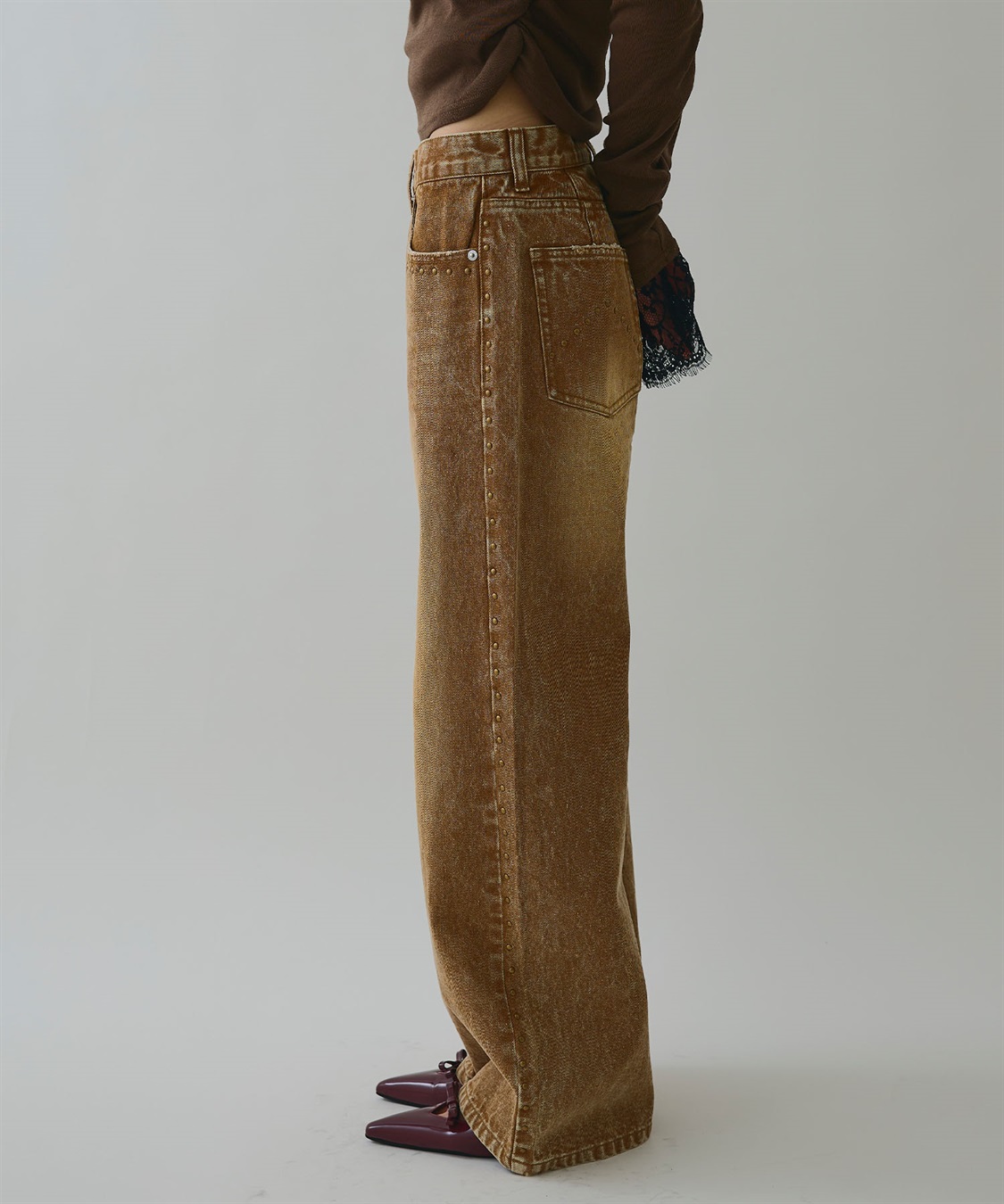 ELLEgirl スタッズデニムワイドパンツ_sub_16