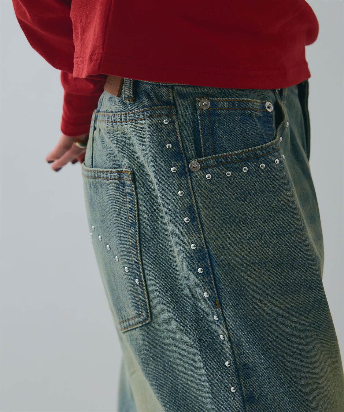 ELLEgirl スタッズデニムワイドパンツ_sub_27