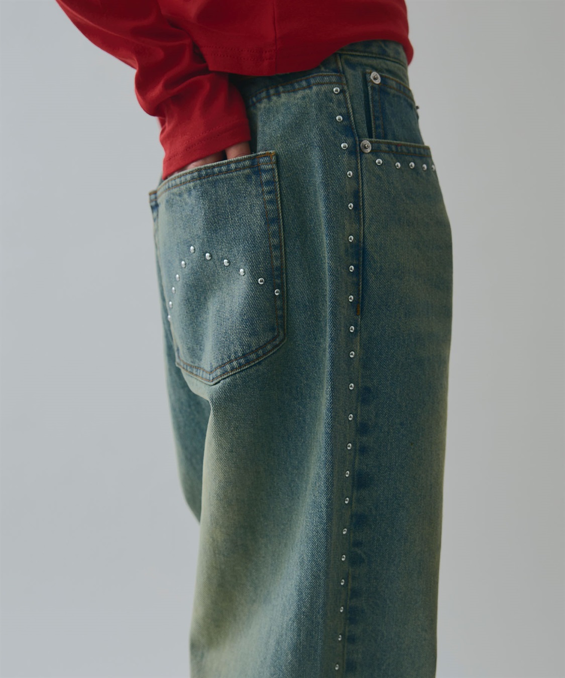 ELLEgirl スタッズデニムワイドパンツ_sub_29