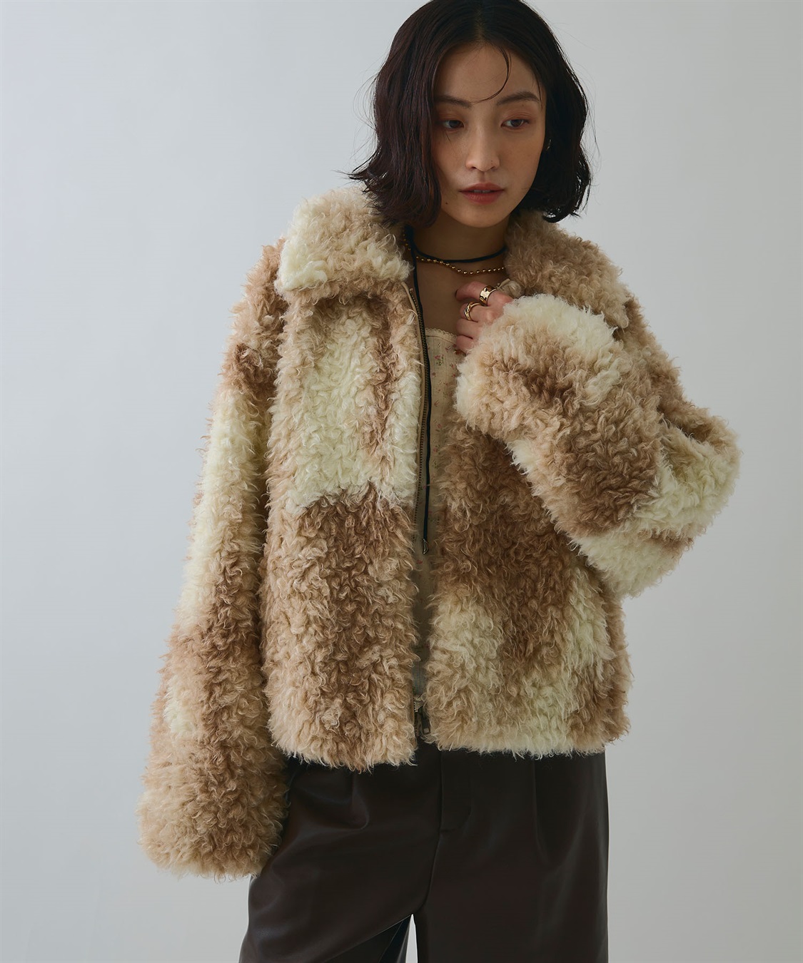 ELLEgirl ボリュームファーブルゾン_sub_2