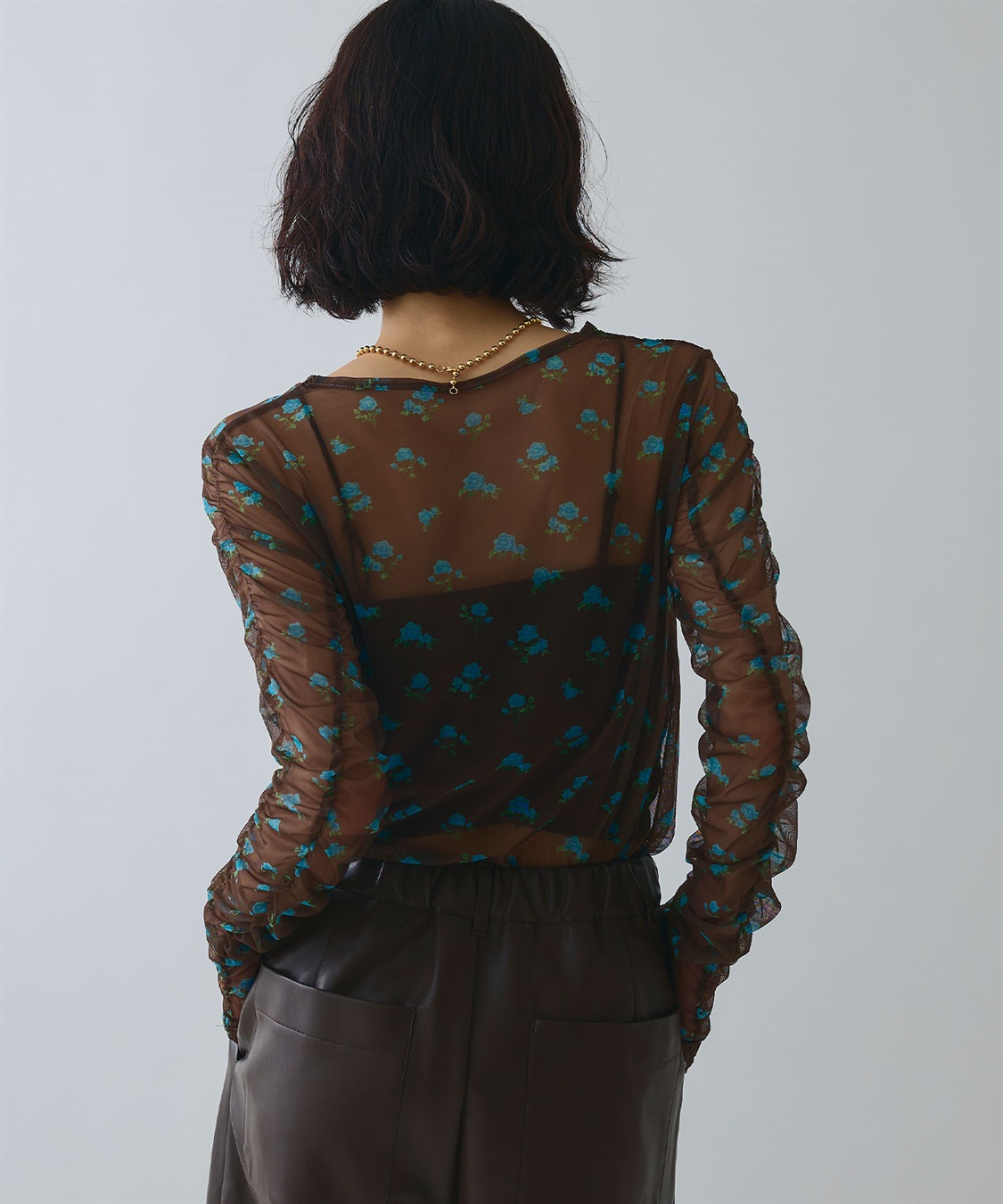 ELLEgirl フラワープリントシアートップス_sub_7