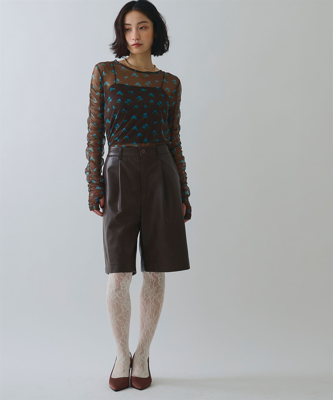 ELLEgirl フラワープリントシアートップス_sub_10