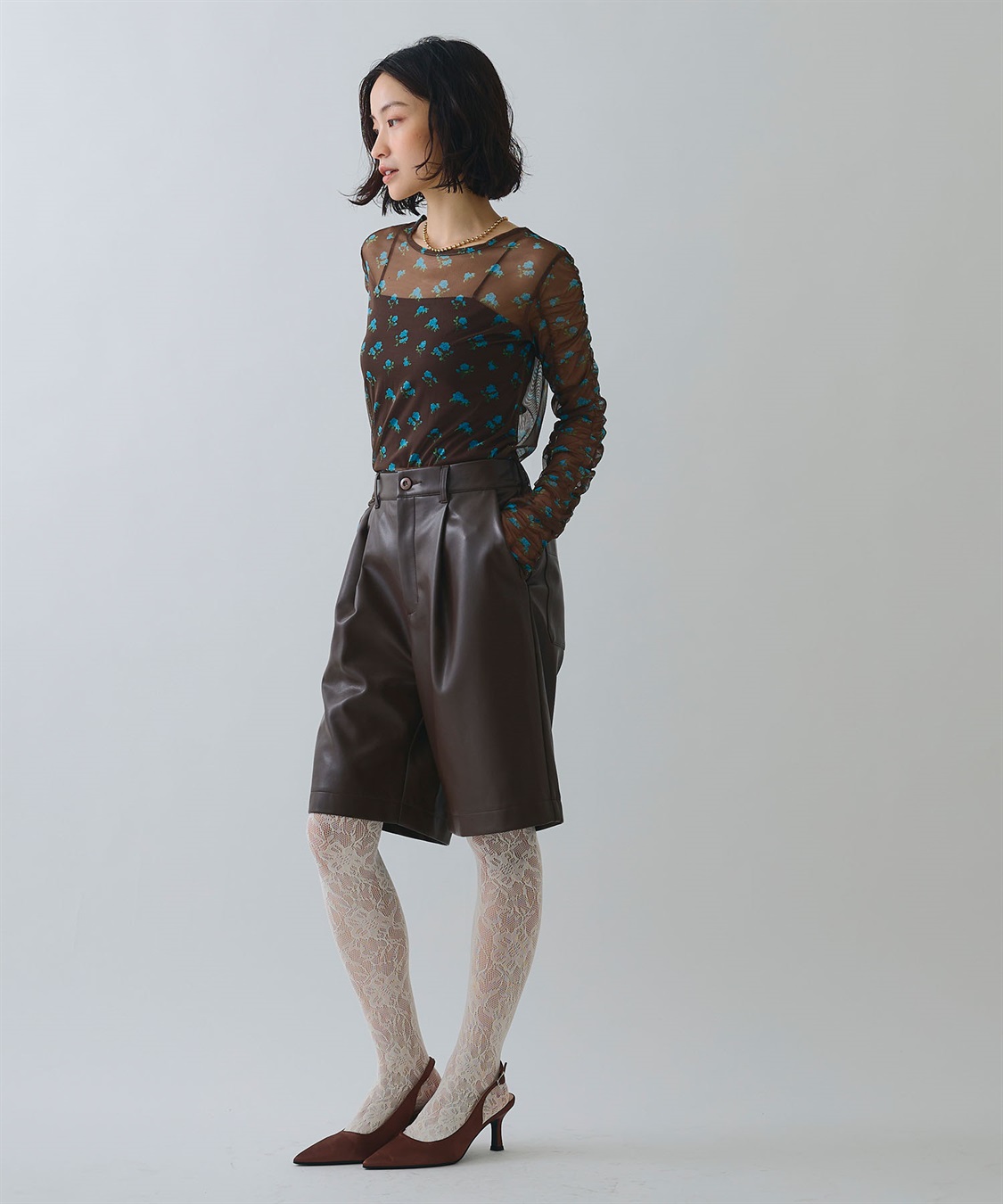 ELLEgirl フラワープリントシアートップス_sub_12