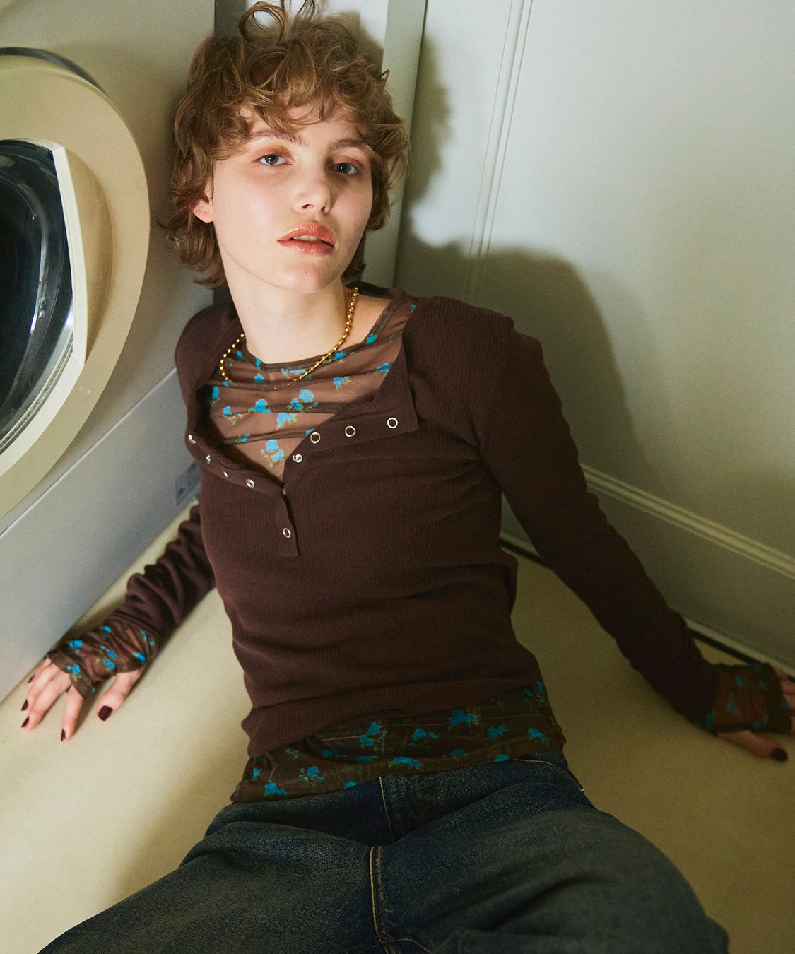 ELLEgirl フラワープリントシアートップス_sub_18