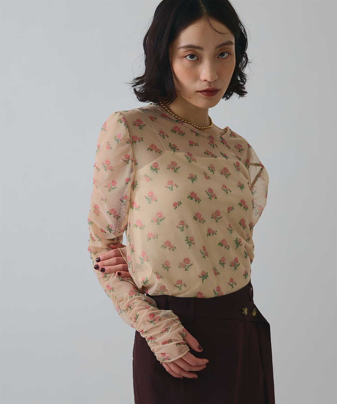 ELLEgirl フラワープリントシアートップス_sub_22