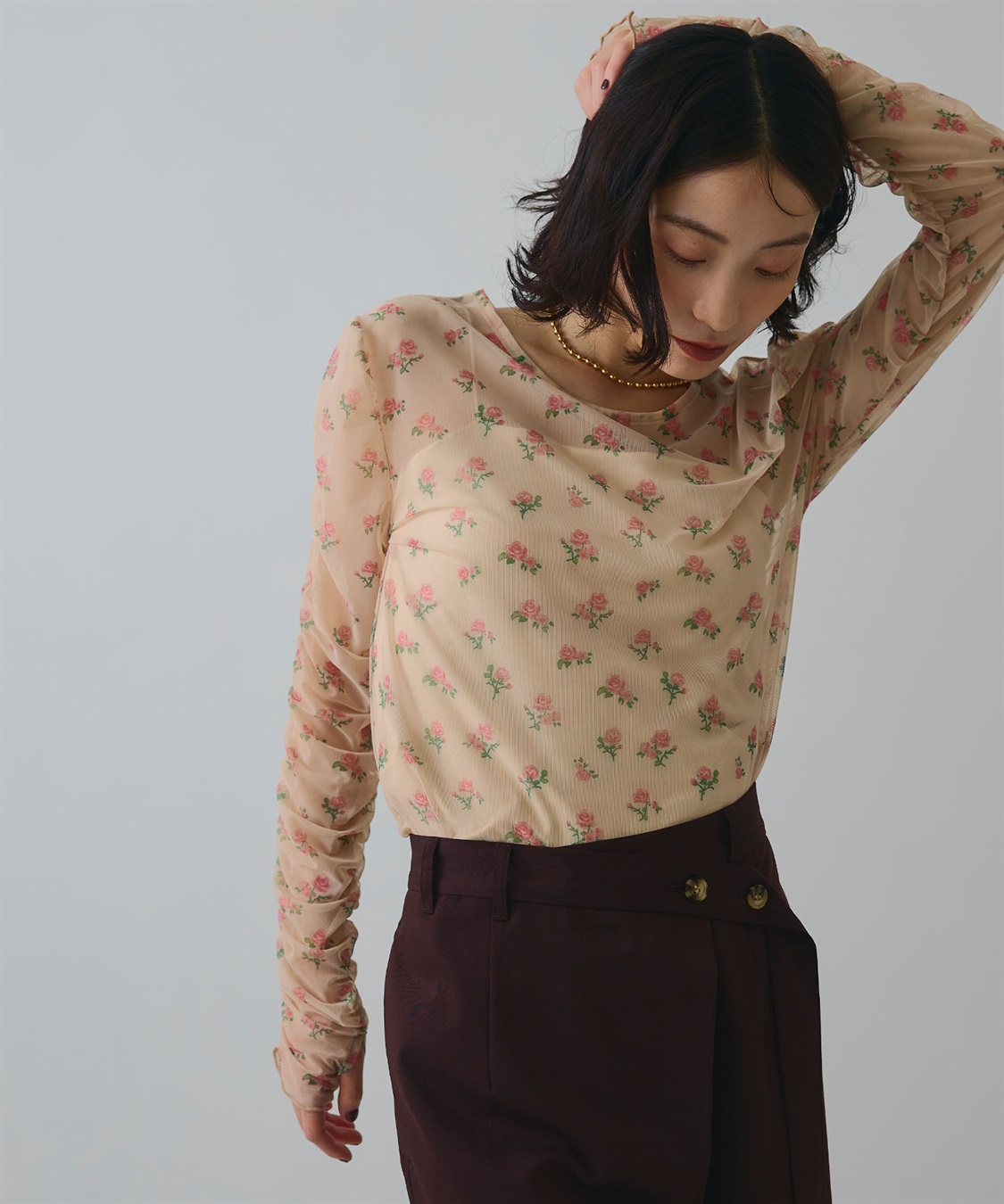 ELLEgirl フラワープリントシアートップス_sub_23