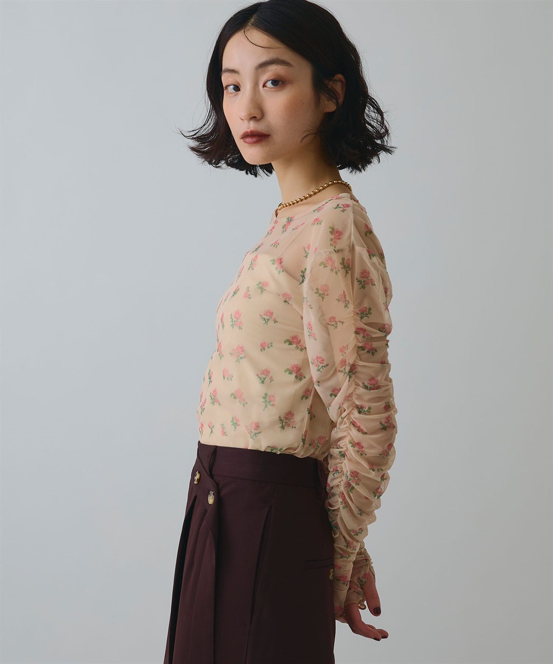 ELLEgirl フラワープリントシアートップス_sub_26