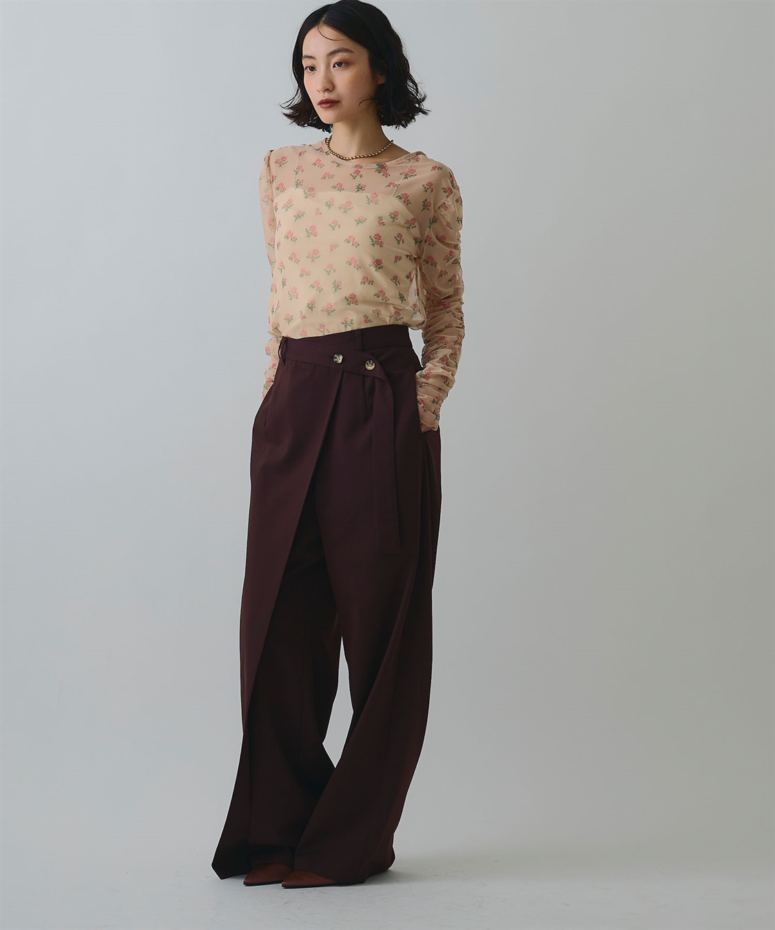 ELLEgirl フラワープリントシアートップス_sub_27