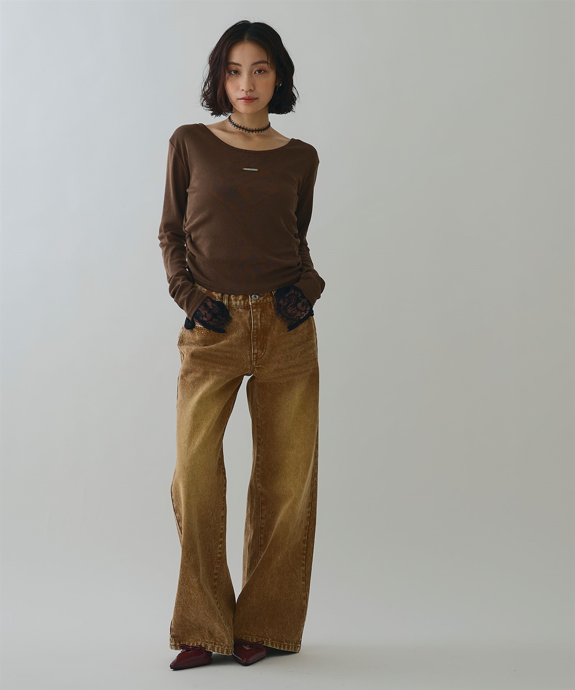 ELLEgirl 袖口レースシアートップス_sub_7