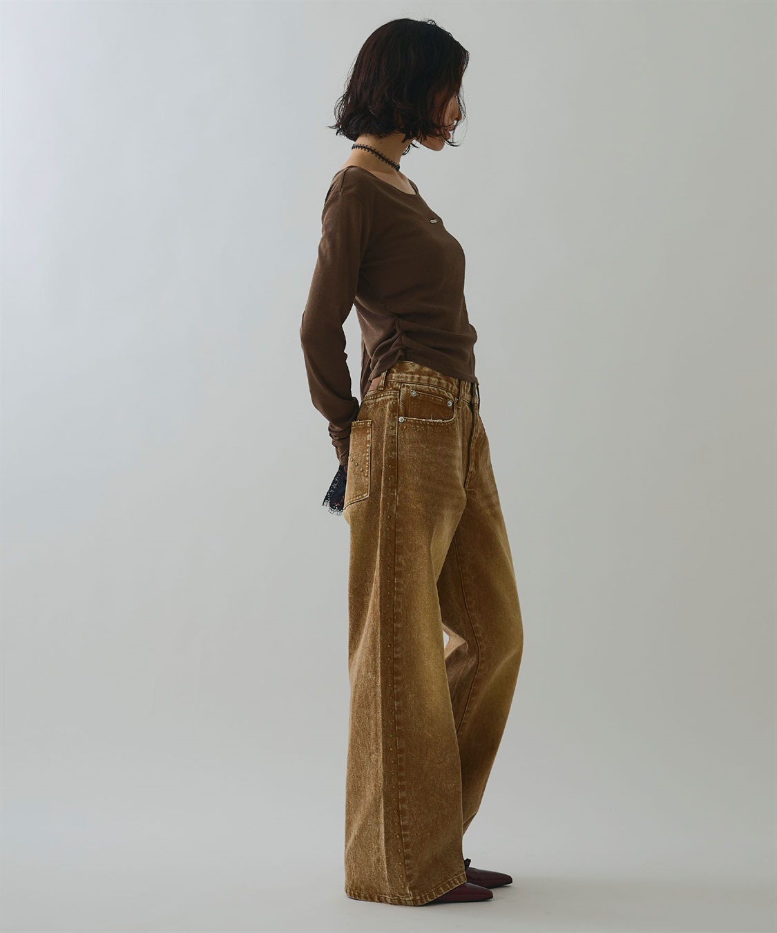 ELLEgirl 袖口レースシアートップス_sub_9