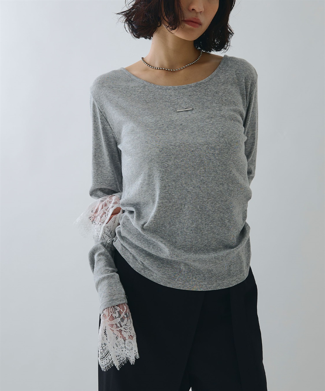 ELLEgirl 袖口レースシアートップス_sub_13