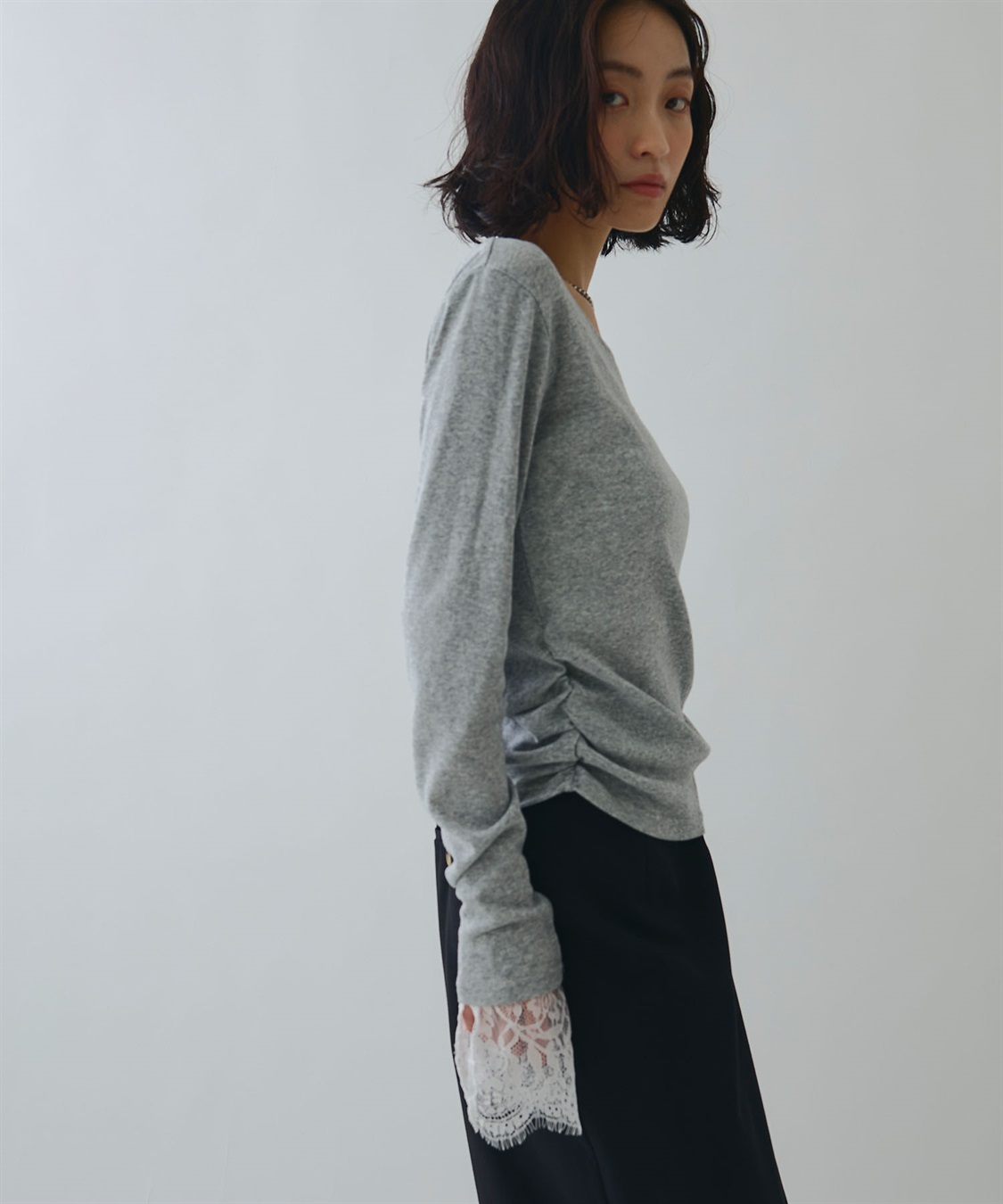 ELLEgirl 袖口レースシアートップス_sub_14