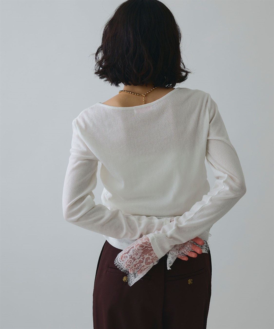 ELLEgirl 袖口レースシアートップス_sub_23