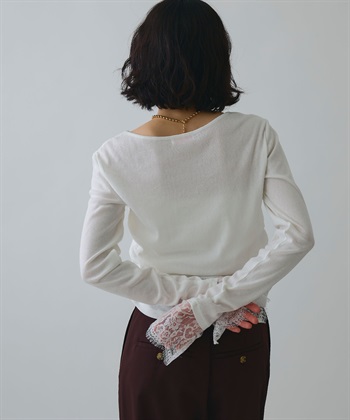 ELLEgirl 袖口レースシアートップス_subthumb_23