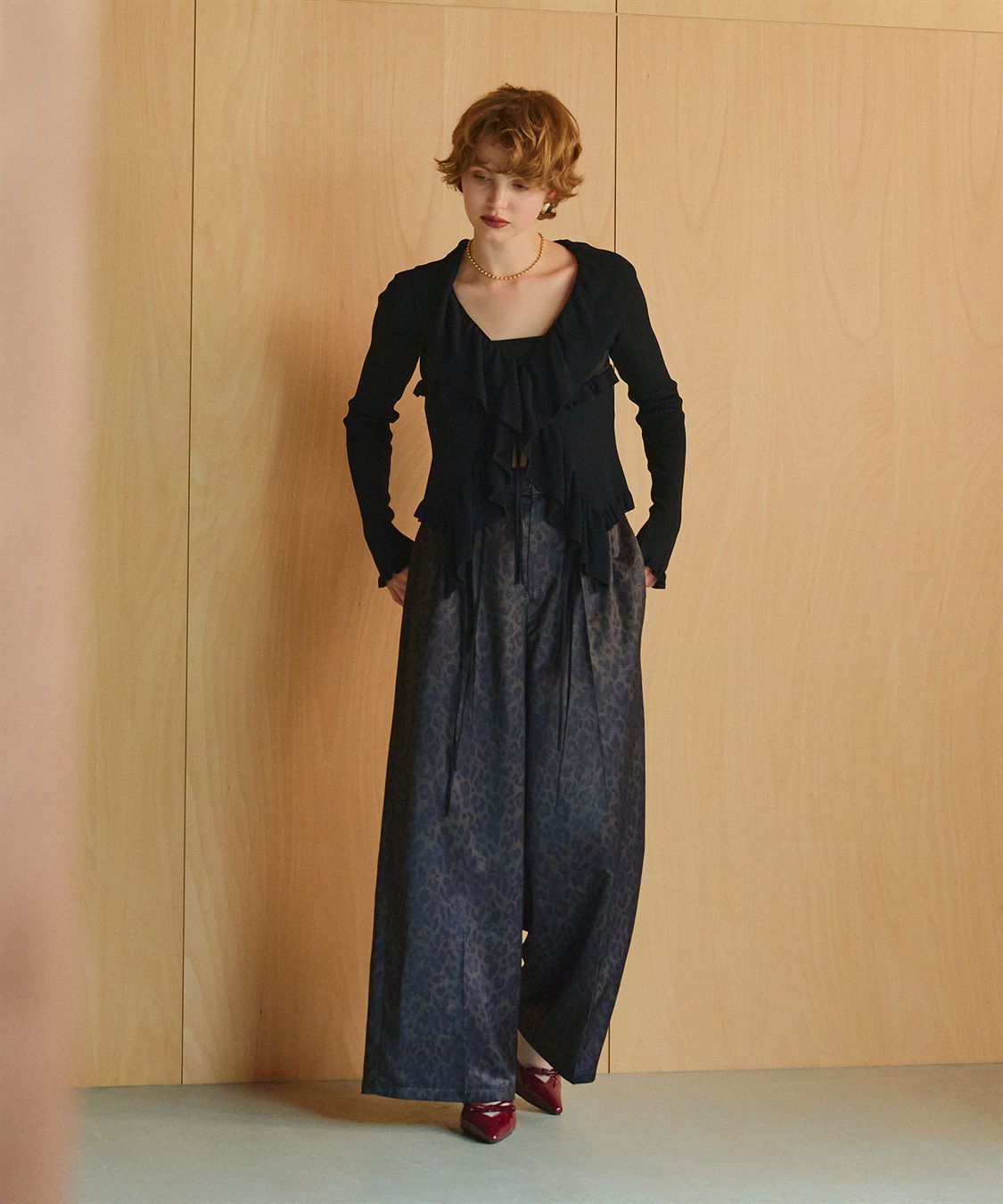 ELLEgirl ラッフルカラーリブニットカーディガン_sub_13