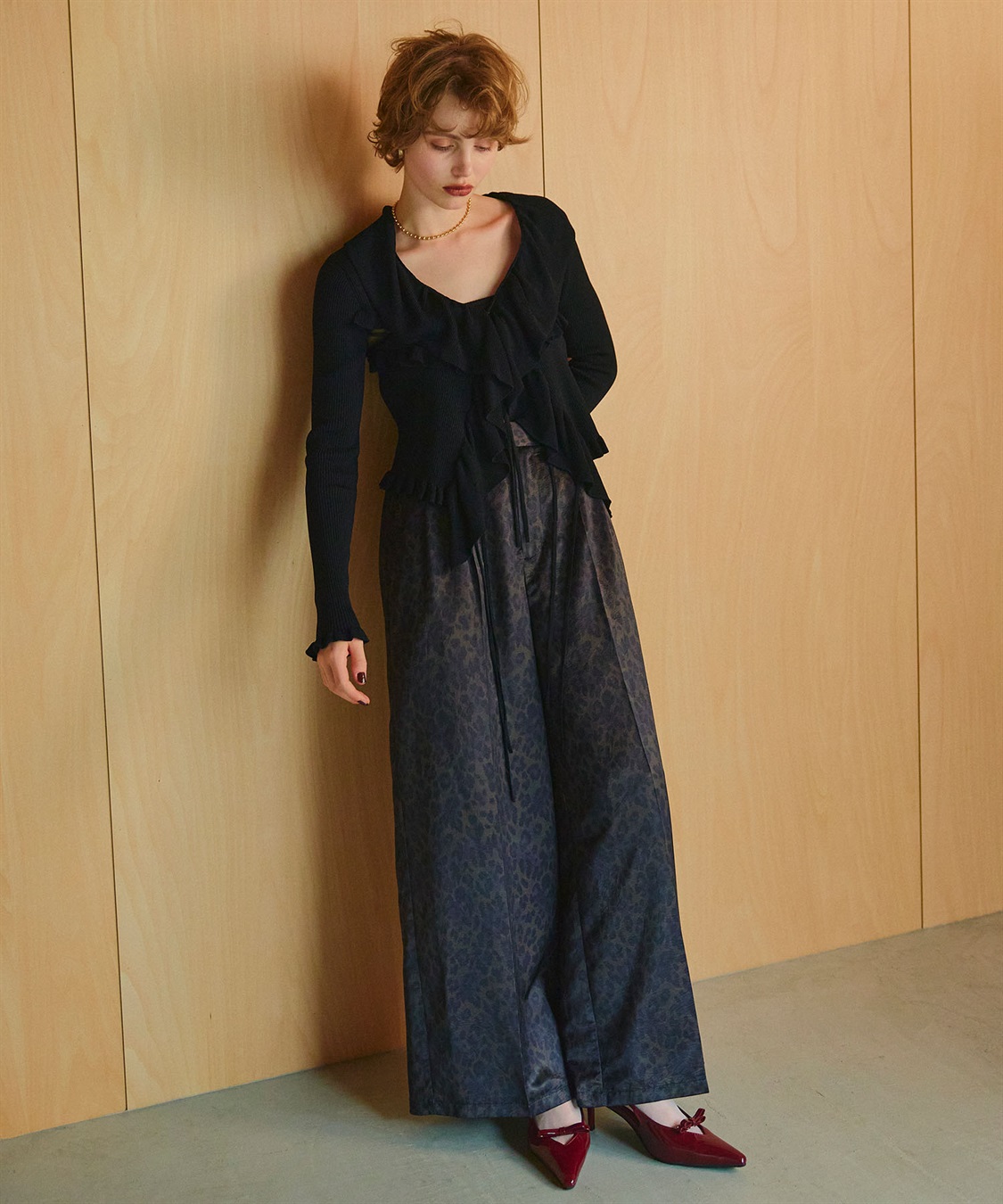 ELLEgirl ラッフルカラーリブニットカーディガン_sub_14