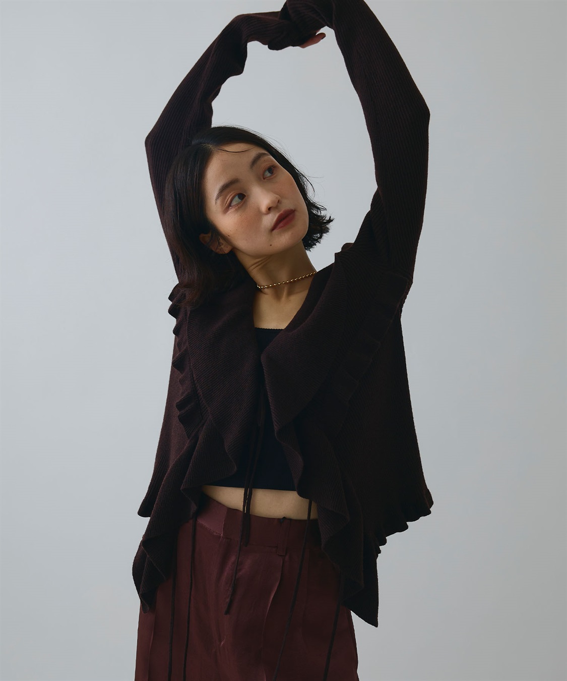 ELLEgirl ラッフルカラーリブニットカーディガン_sub_18