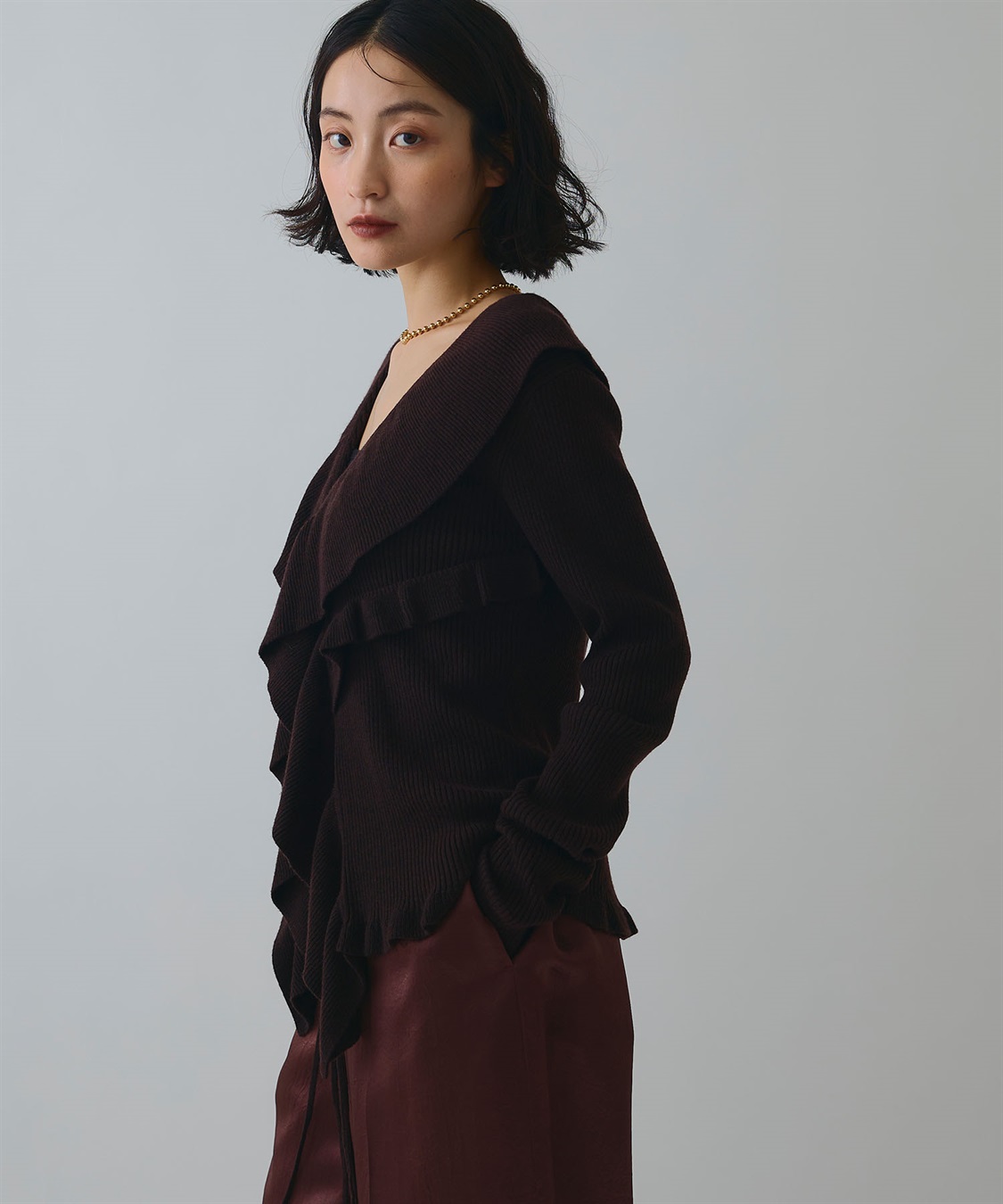 ELLEgirl ラッフルカラーリブニットカーディガン_sub_19