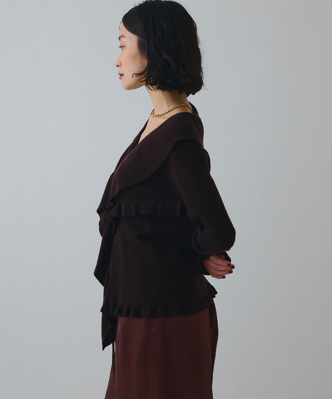 ELLEgirl ラッフルカラーリブニットカーディガン_sub_20