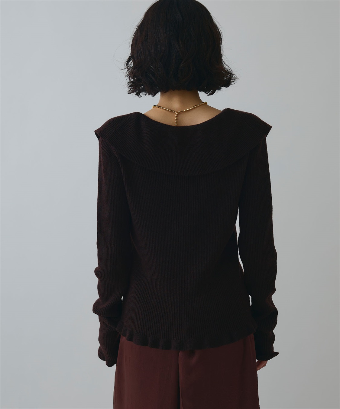 ELLEgirl ラッフルカラーリブニットカーディガン_sub_21