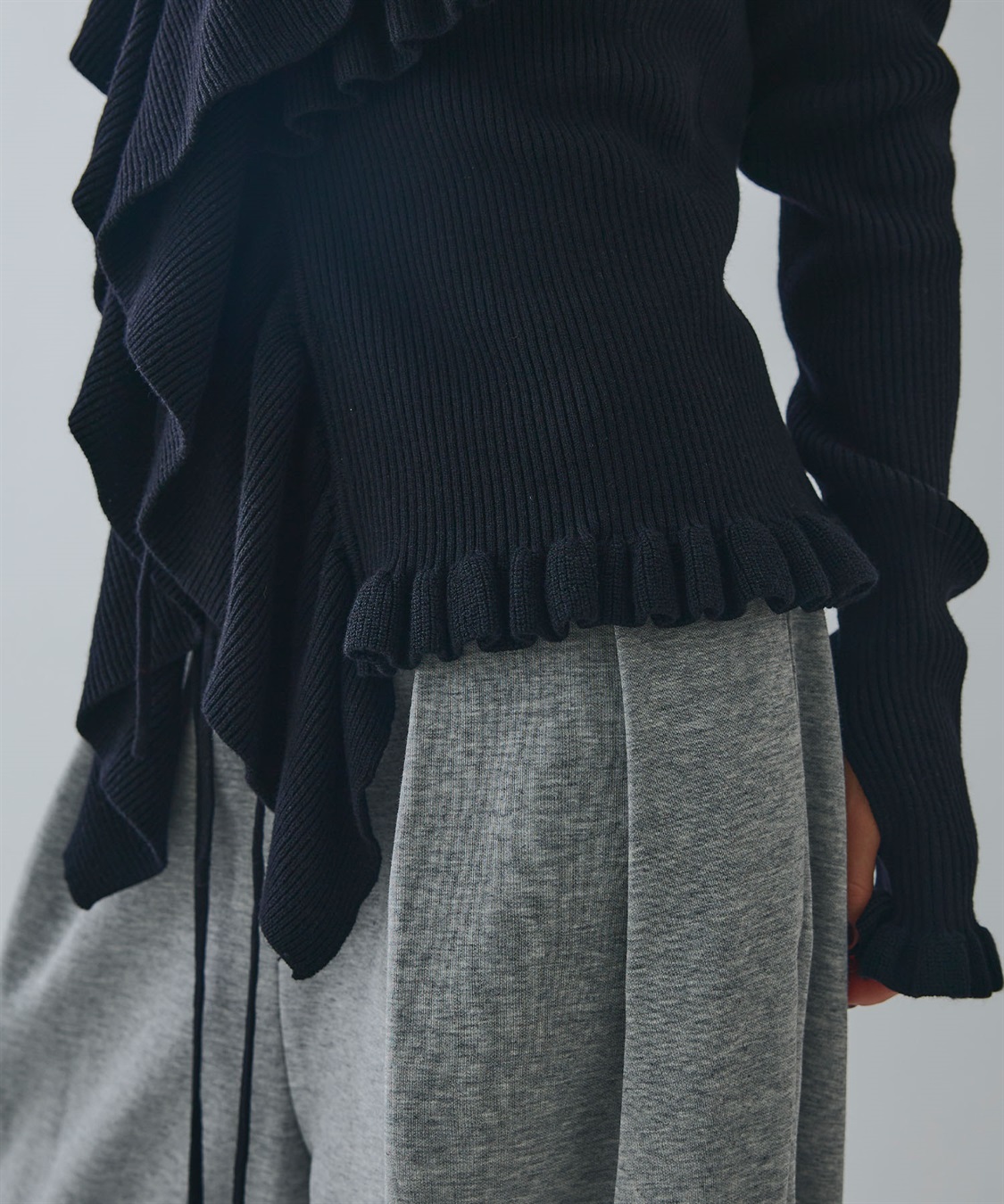 ELLEgirl ラッフルカラーリブニットカーディガン_sub_29