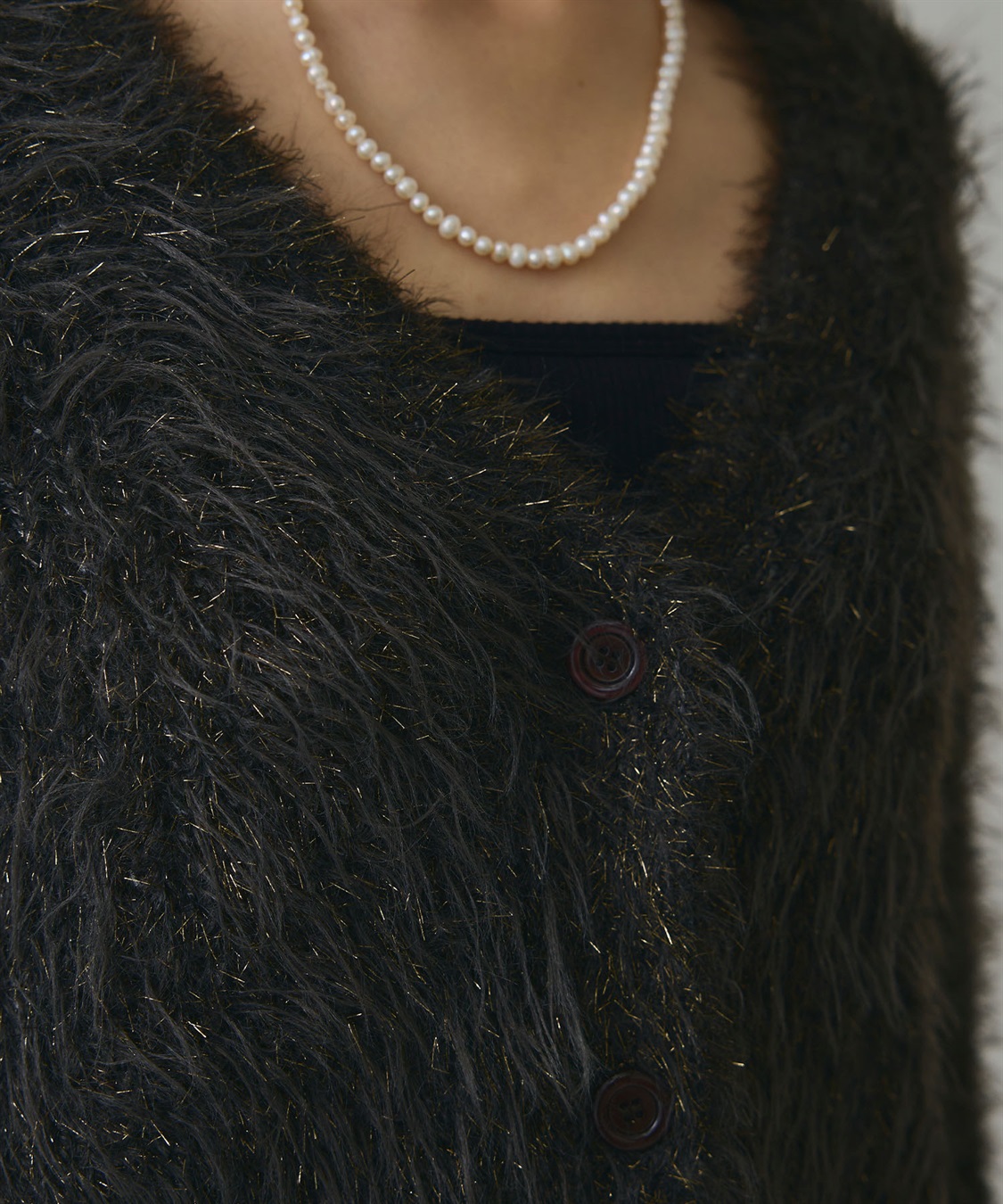 ELLEgirl ラメフェザーVネックカーディガン_sub_28