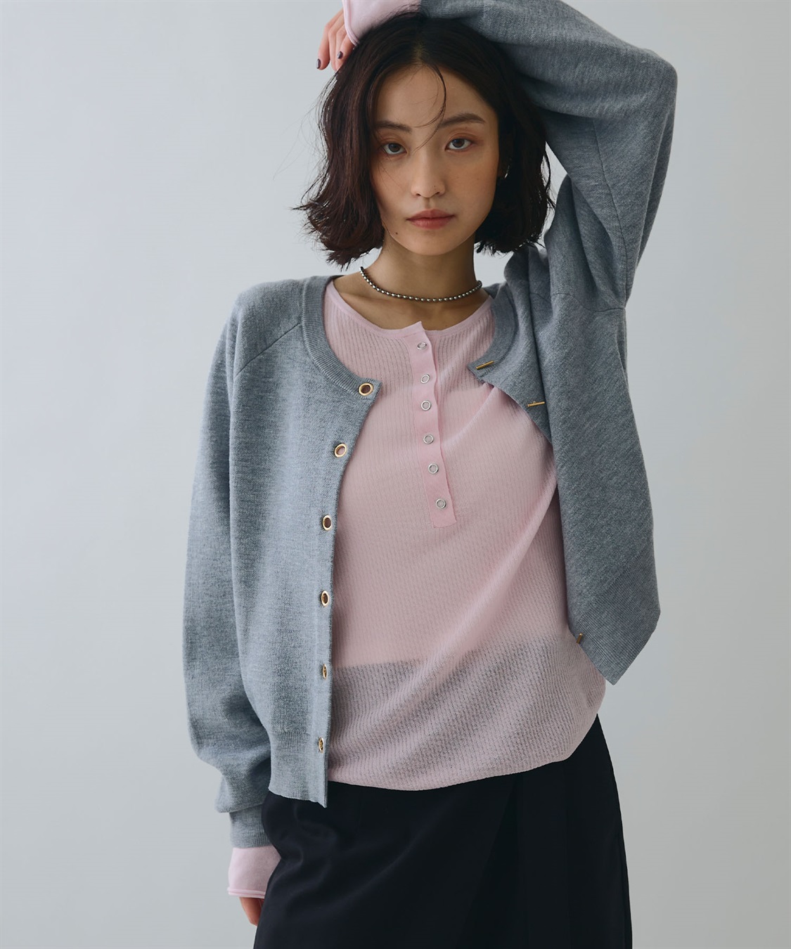 ELLEgirl トグル釦デザインカーディガン_sub_3