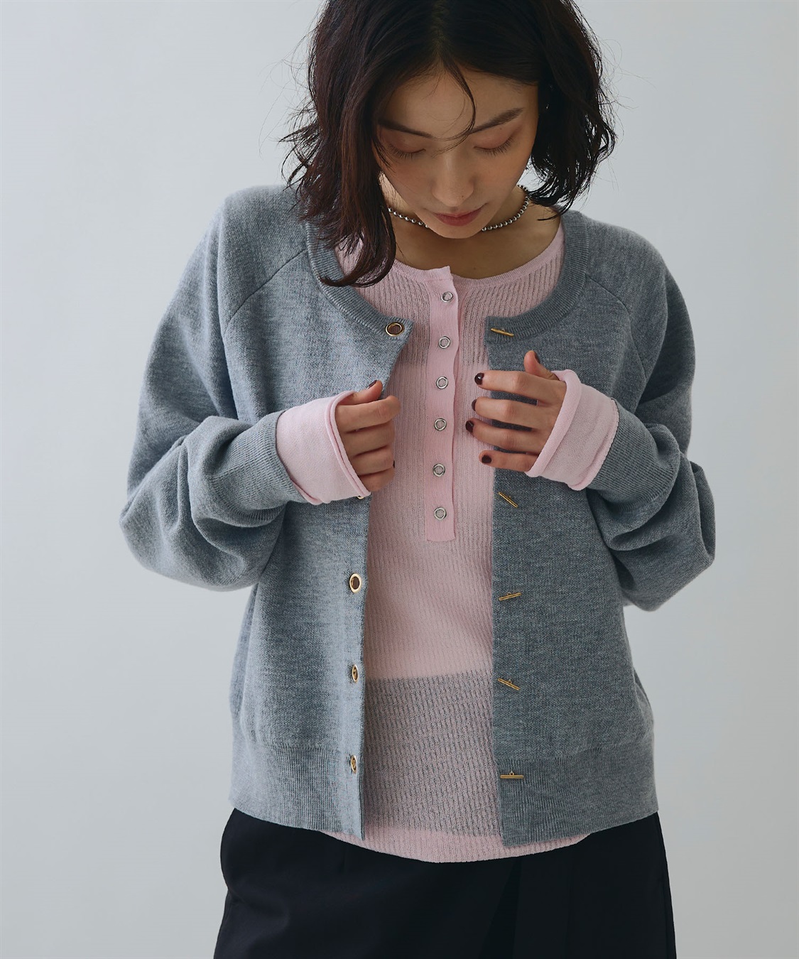 ELLEgirl トグル釦デザインカーディガン_sub_4