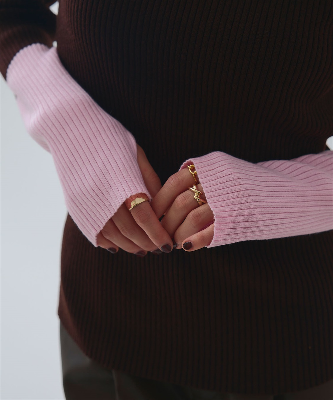 ELLEgirl 配色切り替えリブハイネックニットトップス_sub_29