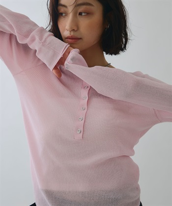 ELLEgirl ヘンリーネックシアーリブトップス_subthumb_6