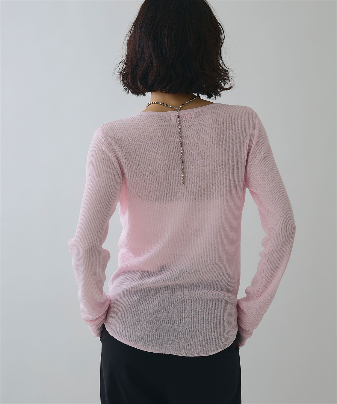 ELLEgirl ヘンリーネックシアーリブトップス_sub_8