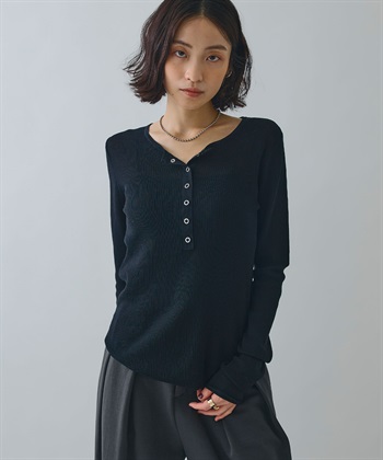 ELLEgirl ヘンリーネックシアーリブトップス_subthumb_20