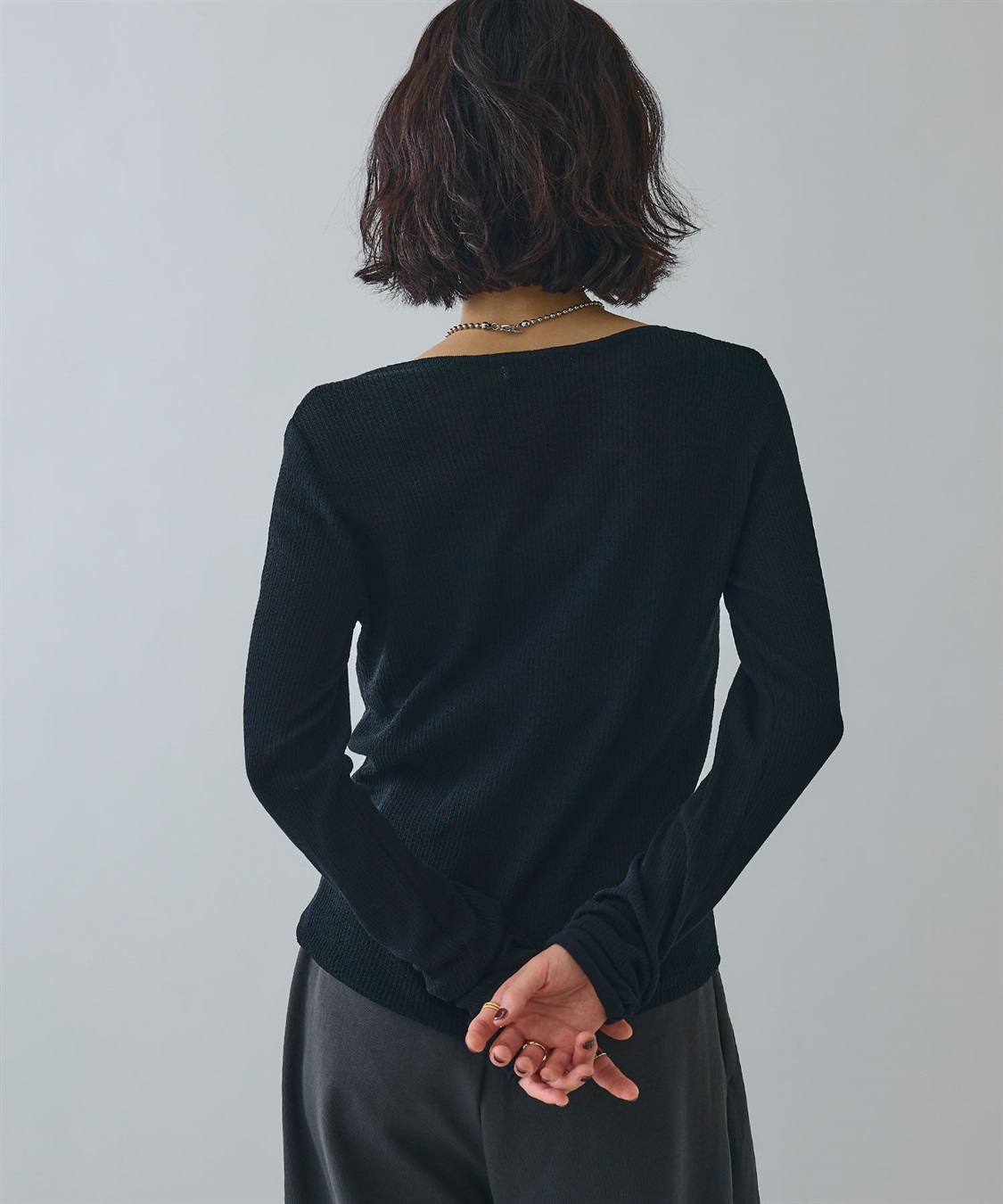 ELLEgirl ヘンリーネックシアーリブトップス_sub_21