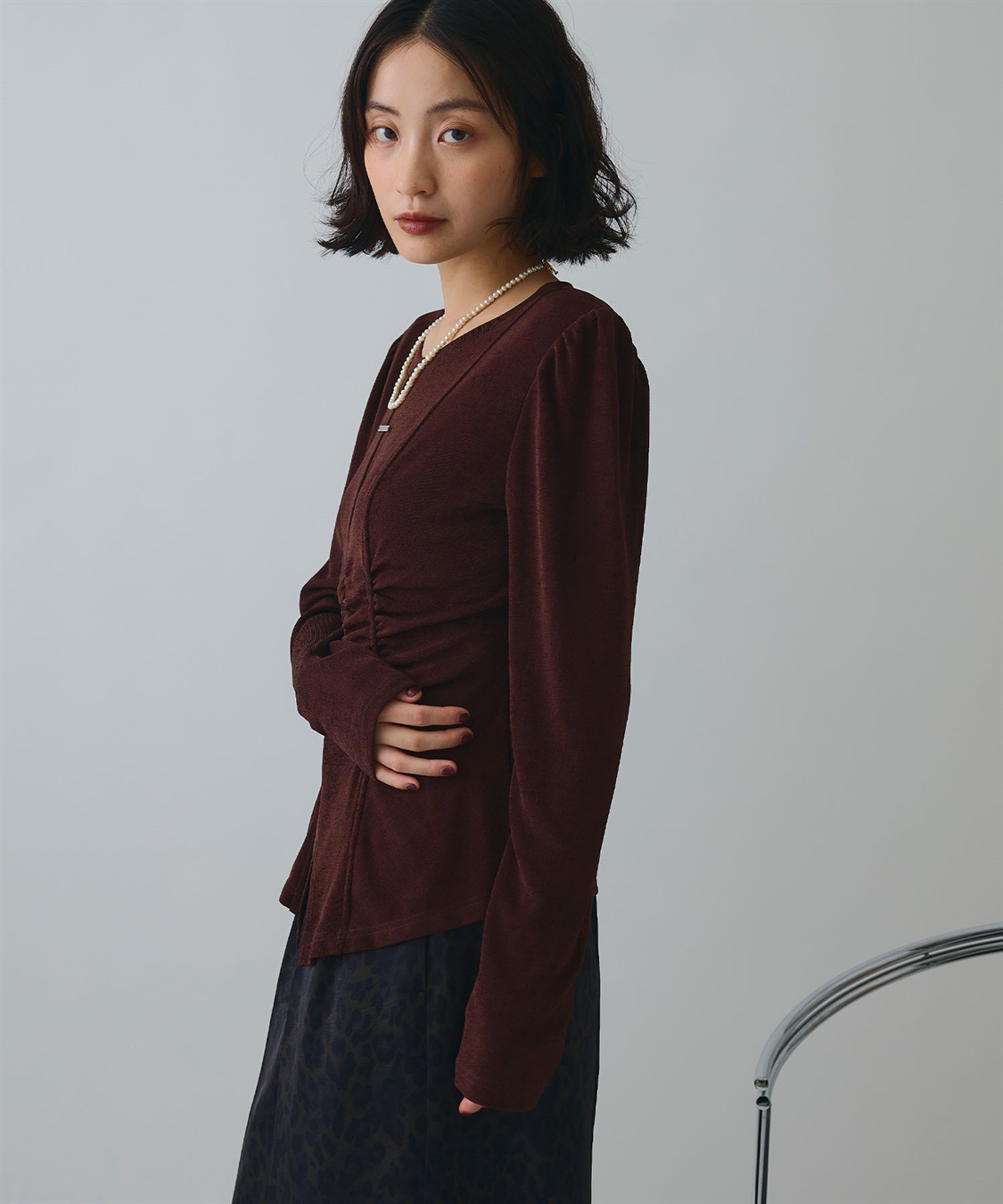 ELLEgirl フロントスリットシャーリングデザイントップス_sub_18