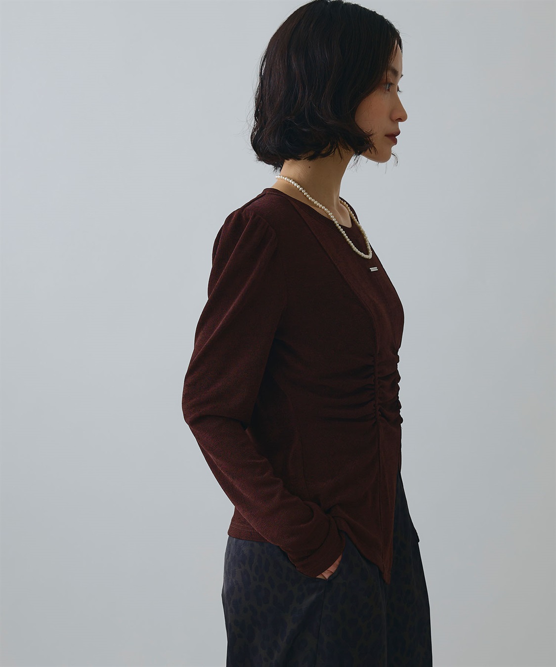 ELLEgirl フロントスリットシャーリングデザイントップス_sub_20