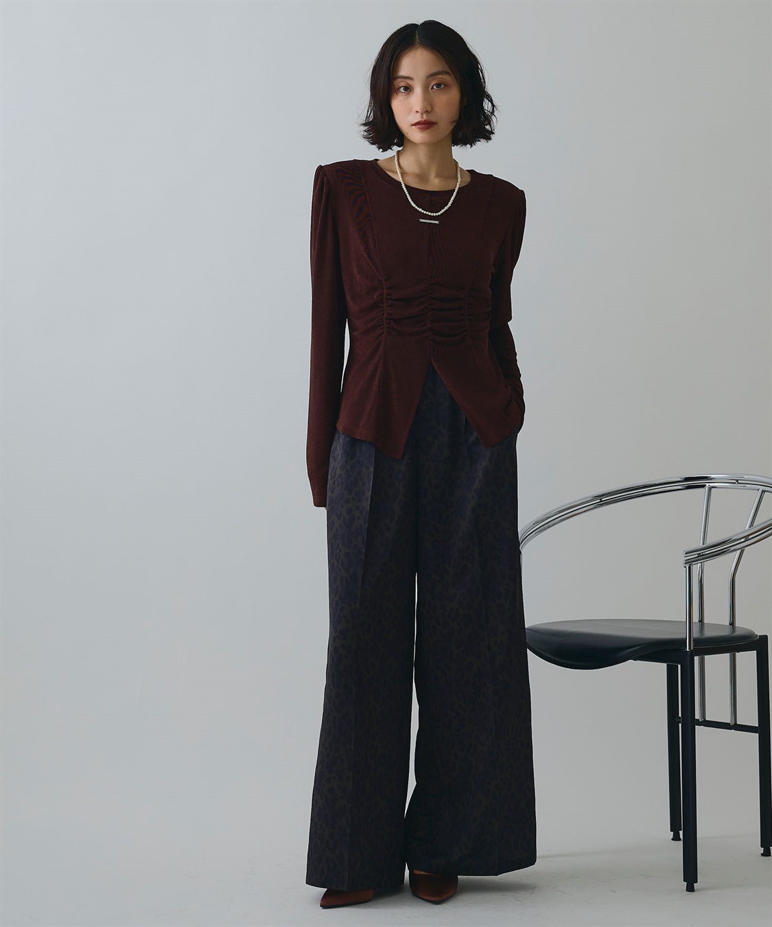 ELLEgirl フロントスリットシャーリングデザイントップス_sub_21